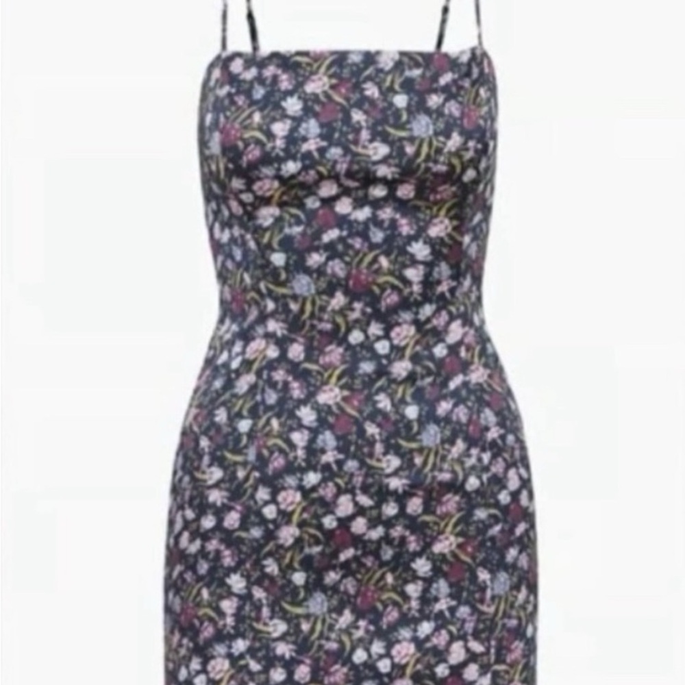 Aritzia Floral Print Satin Dress